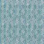 Schumacher 75920 Diamond Strie Indoor/Outdoor Peacock fabric swatch
