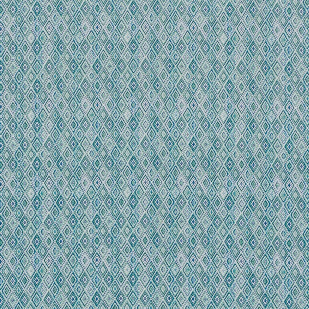 Schumacher 75920 Diamond Strie Indoor/Outdoor Peacock fabric swatch