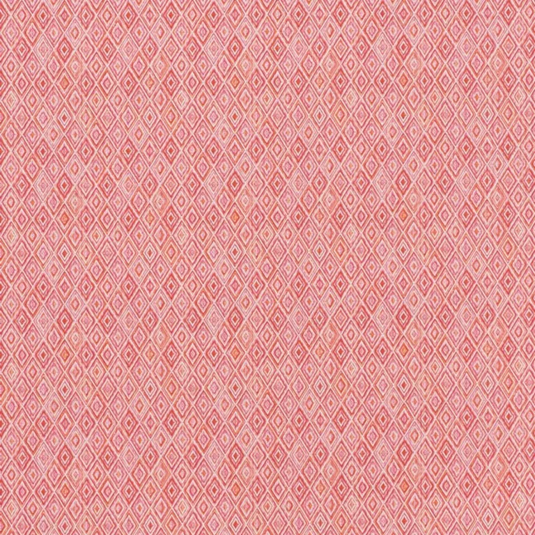 Schumacher 75922 Diamond Strie Indoor/Outdoor Pink & Orange fabric swatch