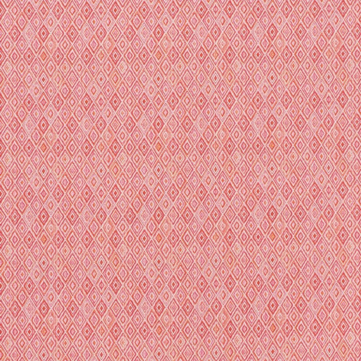 Schumacher 75922 Diamond Strie Indoor/Outdoor Pink & Orange fabric swatch