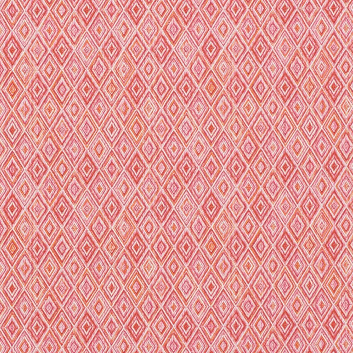 Schumacher 75922 Diamond Strie Indoor/Outdoor Pink & Orange fabric swatch