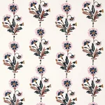 Schumacher 179740 Dianthus Hand Block Print Rust & Rose fabric swatch