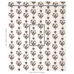 Schumacher 179740 Dianthus Hand Block Print Rust & Rose fabric swatch