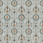 Schumacher RF410CS01 Directoire Medallions Original fabric swatch