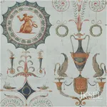 Schumacher RF410CS01 Directoire Medallions Original fabric swatch