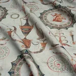 Schumacher RF410CS01 Directoire Medallions Original fabric swatch