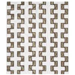 Schumacher 179680 Dixon Embroidered Print Linen Neutral fabric swatch