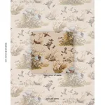 Schumacher 182660 Dog & Duck Alabaster fabric swatch