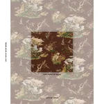 Schumacher 182661 Dog & Duck Brown fabric swatch