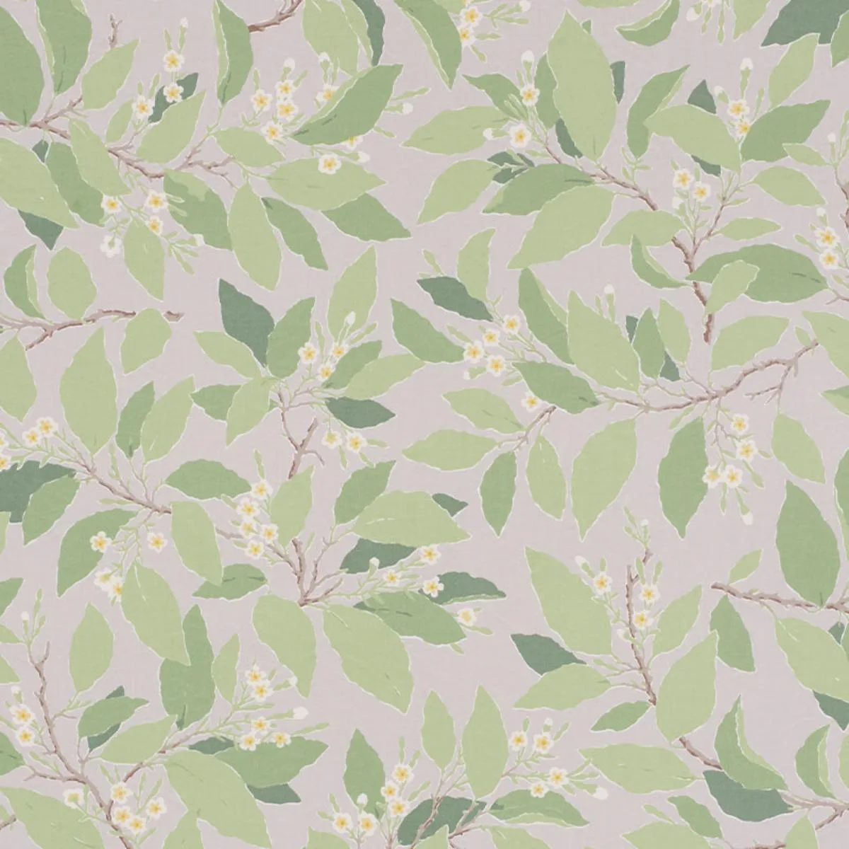 Schumacher 176521 Dogwood Leaf Grisaille fabric swatch