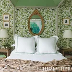 Schumacher 176520 Dogwood Leaf Ivory fabric swatch