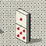 Schumacher 79320 Domino éPinglé Black fabric swatch