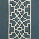 Schumacher 66181 Don't Fret Bleu Marine fabric swatch