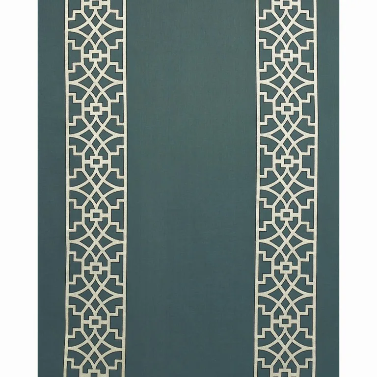 Schumacher 66181 Don't Fret Bleu Marine fabric swatch