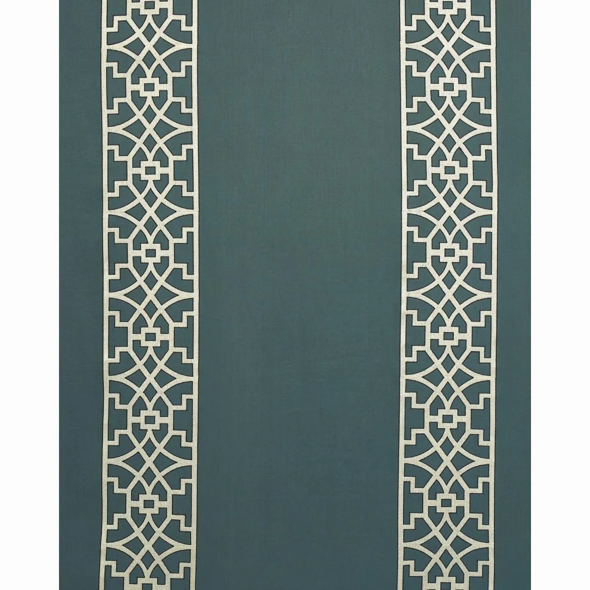 Schumacher 66181 Don't Fret Bleu Marine fabric swatch