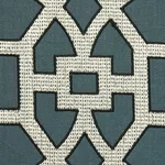 Schumacher 66181 Don't Fret Bleu Marine fabric swatch