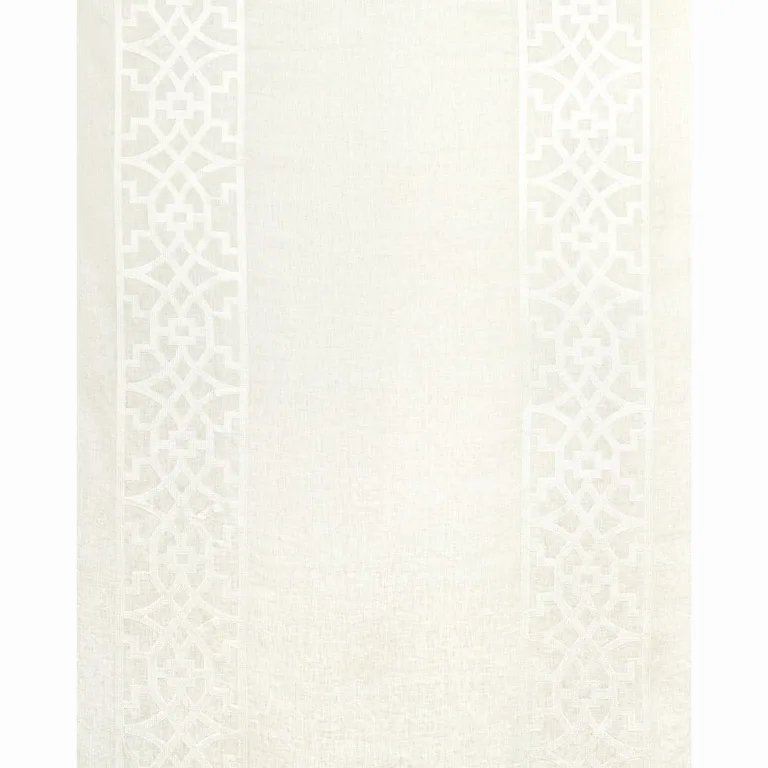 Schumacher 66185 Don't Fret Ivory fabric swatch