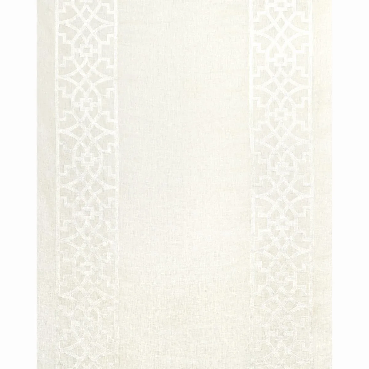 Schumacher 66185 Don't Fret Ivory fabric swatch