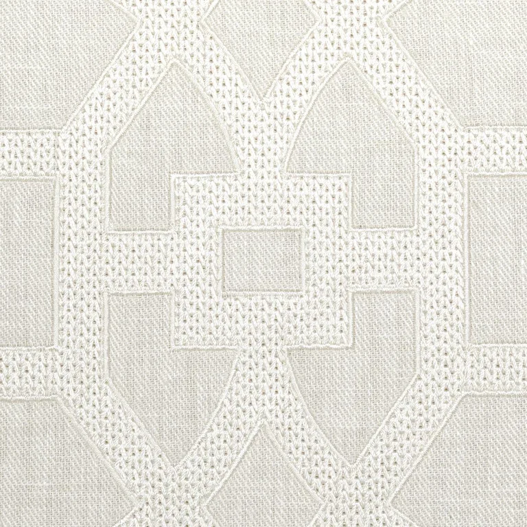 Schumacher 66185 Don't Fret Ivory fabric swatch