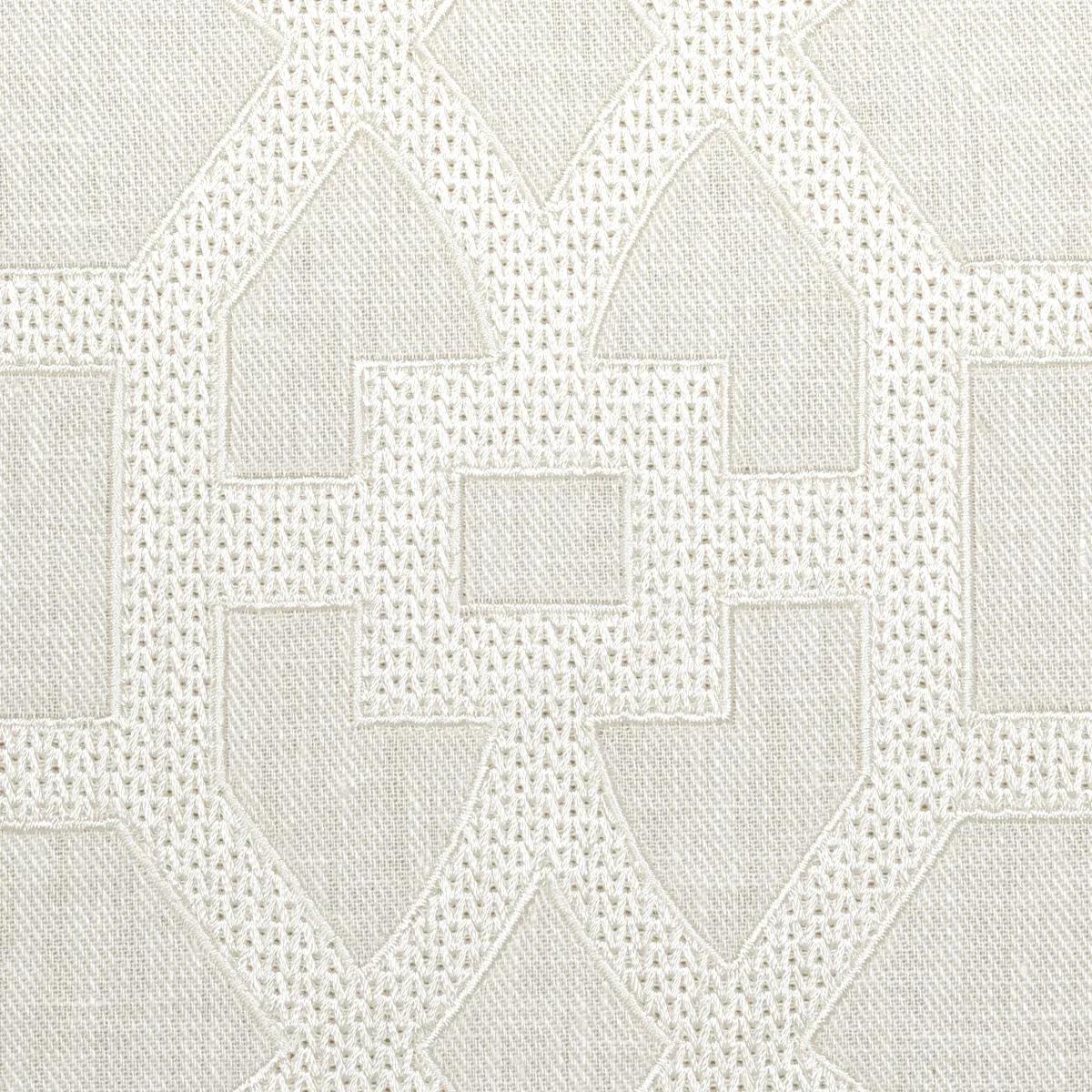 Schumacher 66185 Don't Fret Ivory fabric swatch