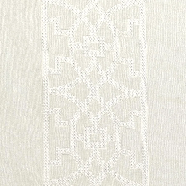 Schumacher 66185 Don't Fret Ivory fabric swatch