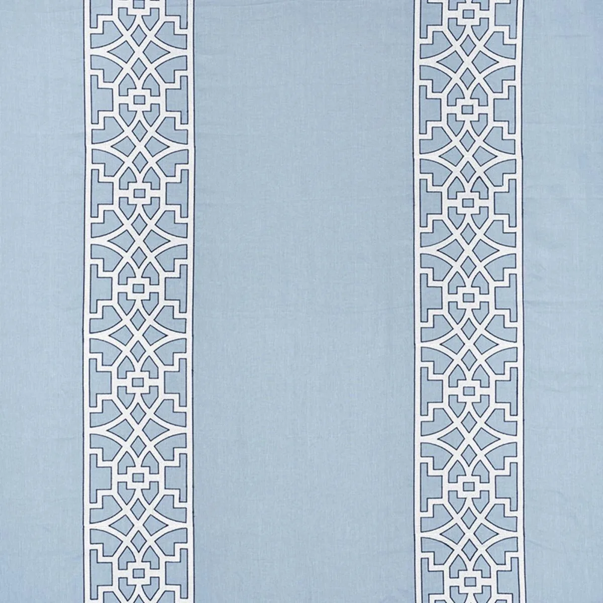 Schumacher 66184 Don't Fret Sky fabric swatch