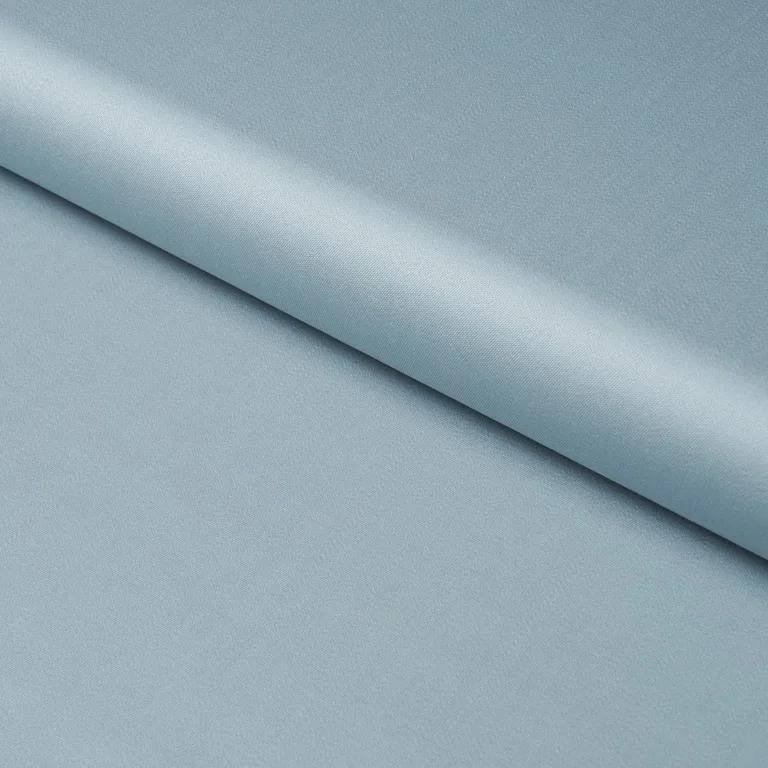 Schumacher 87326 Donovan Merino Wool Sateen Blue fabric swatch