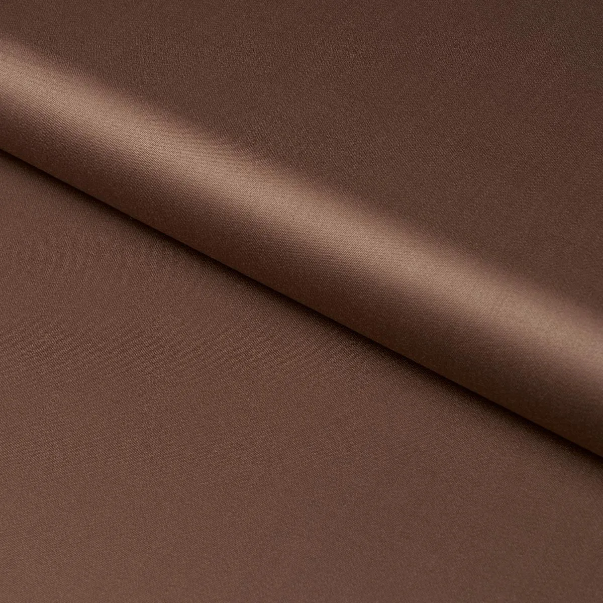 Schumacher 87322 Donovan Merino Wool Sateen Brown fabric swatch