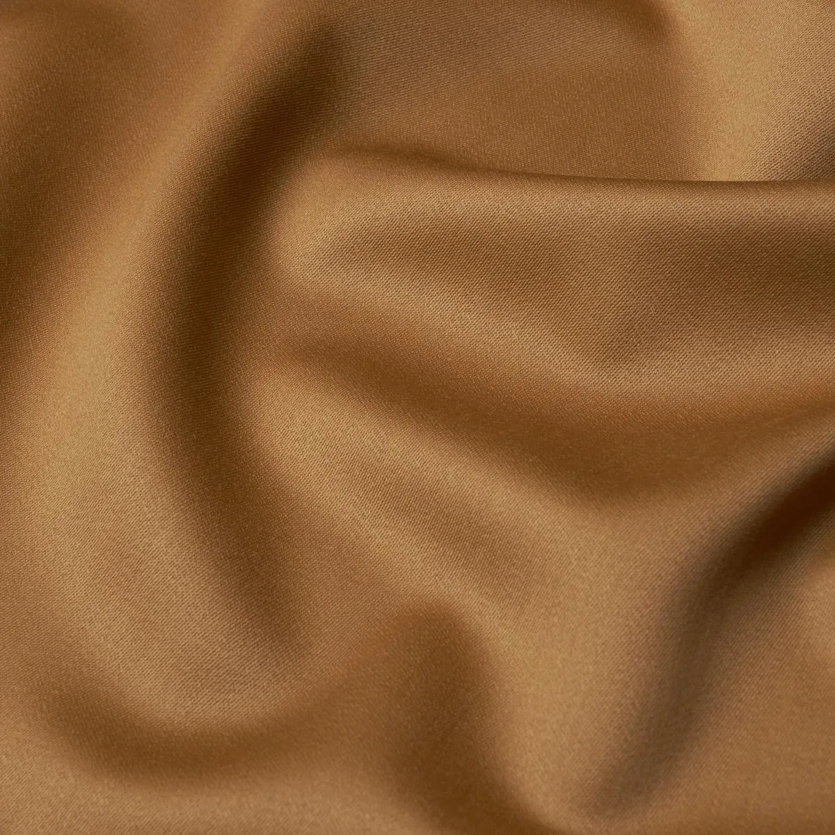 Schumacher 87324 Donovan Merino Wool Sateen Caramel fabric swatch