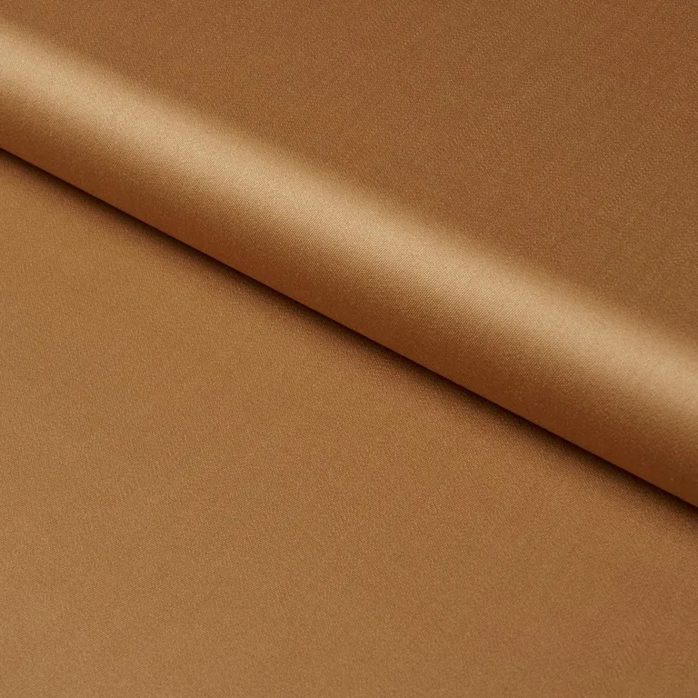 Schumacher 87324 Donovan Merino Wool Sateen Caramel fabric swatch
