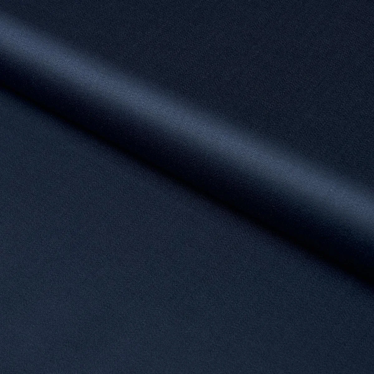 Schumacher 87325 Donovan Merino Wool Sateen Navy fabric swatch