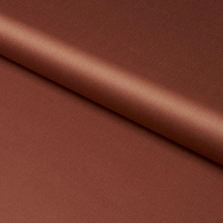 Schumacher 87323 Donovan Merino Wool Sateen Rust fabric swatch
