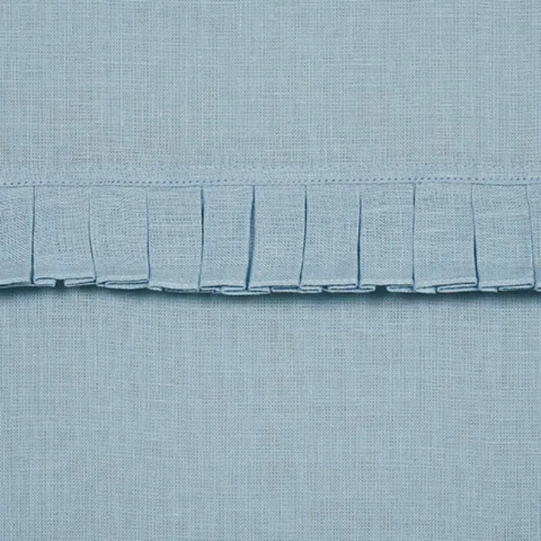 Schumacher 82652 Dorothy Pleated Linen Chambray fabric swatch