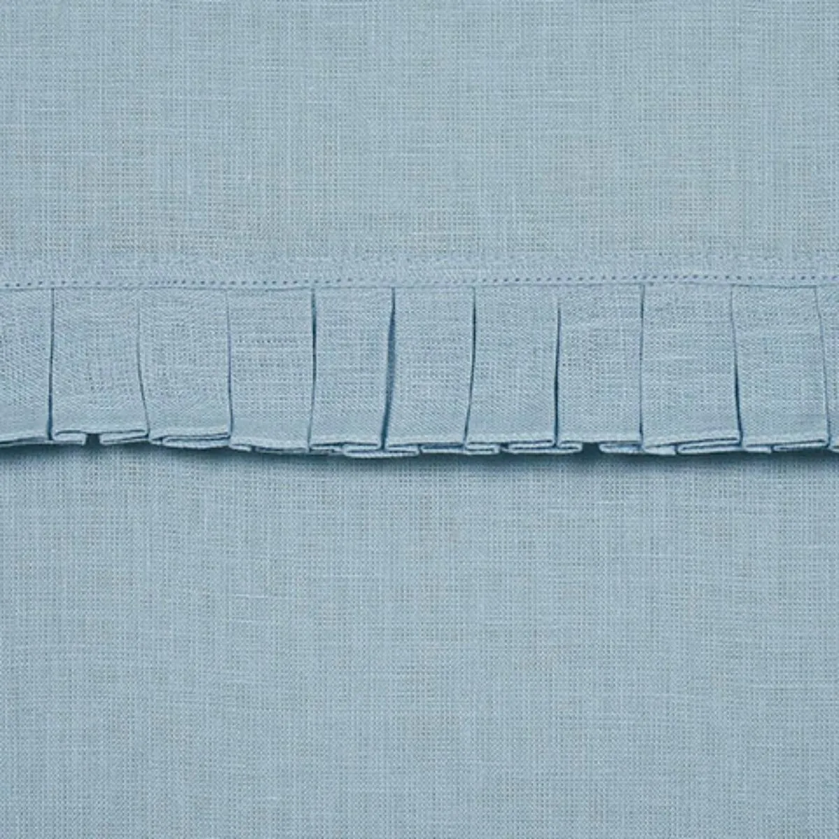 Schumacher 82652 Dorothy Pleated Linen Chambray fabric swatch