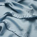 Schumacher 82652 Dorothy Pleated Linen Chambray fabric swatch