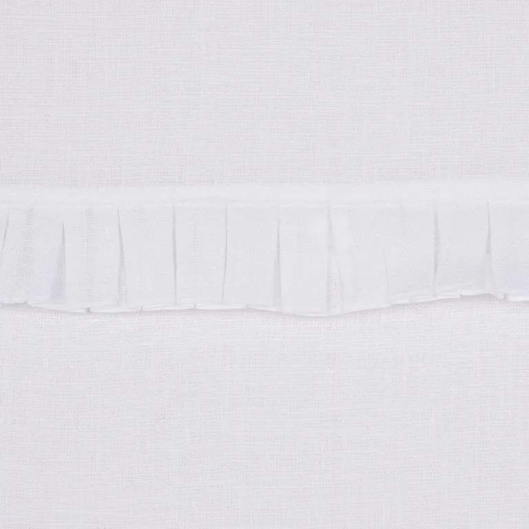 Schumacher 82651 Dorothy Pleated Linen Ivory fabric swatch