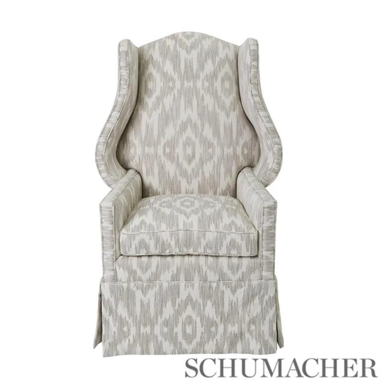 Schumacher 75553 Dorset Indigo fabric swatch