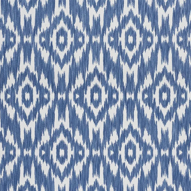 Schumacher 75553 Dorset Indigo fabric swatch