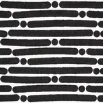 Schumacher 177105 Dot Dash Black fabric swatch