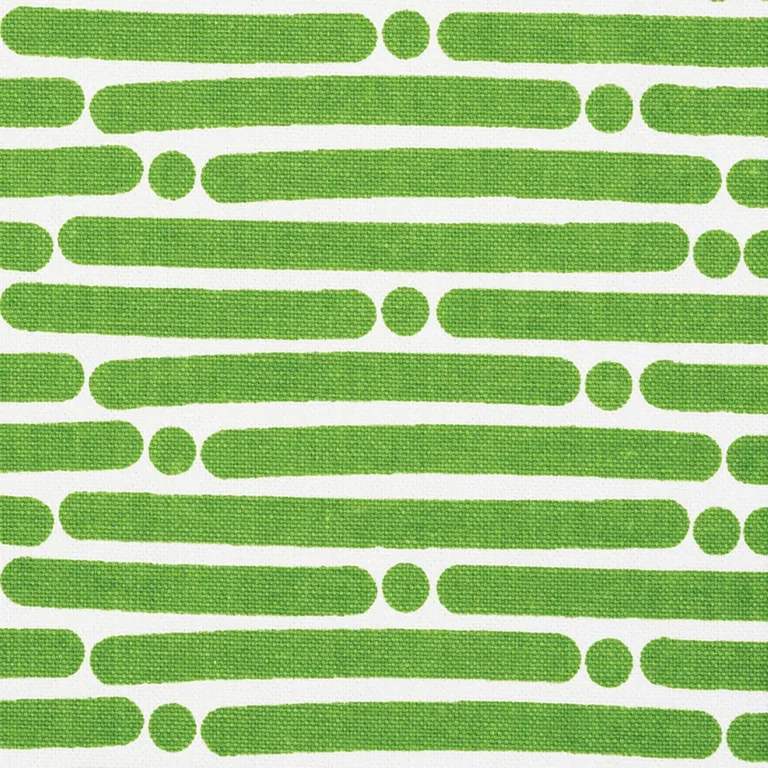 Schumacher 177102 Dot Dash Green fabric swatch