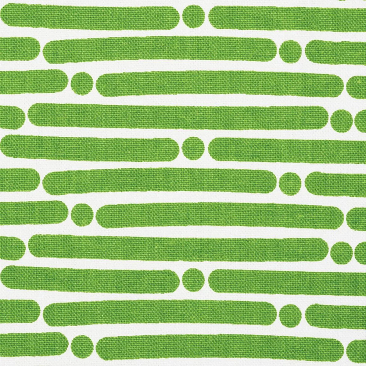 Schumacher 177102 Dot Dash Green fabric swatch