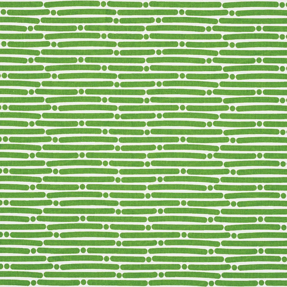 Schumacher 177102 Dot Dash Green fabric swatch