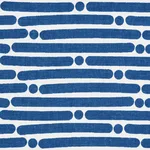 Schumacher 177101 Dot Dash Navy fabric swatch