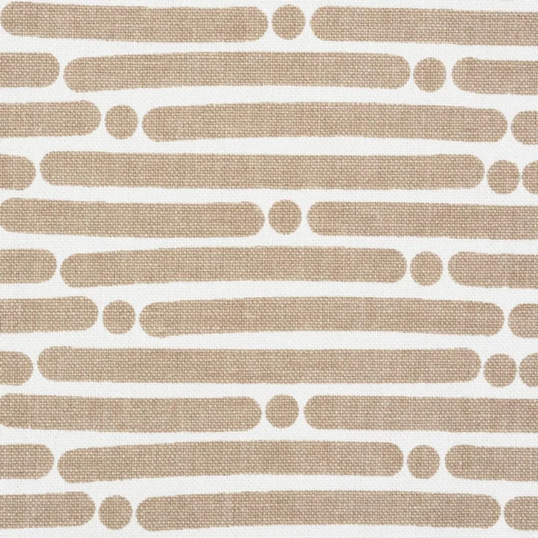 Schumacher 177103 Dot Dash Sand fabric swatch
