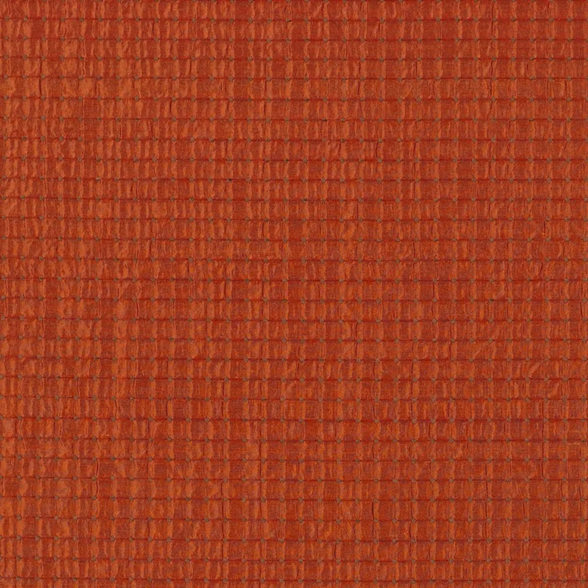 Schumacher 62550 Dotted Silk Weave Cinnamon fabric swatch