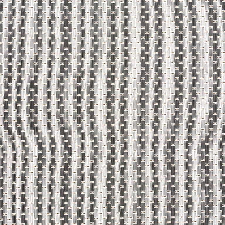 Schumacher 177710 Dotted Stripe Carbon fabric swatch