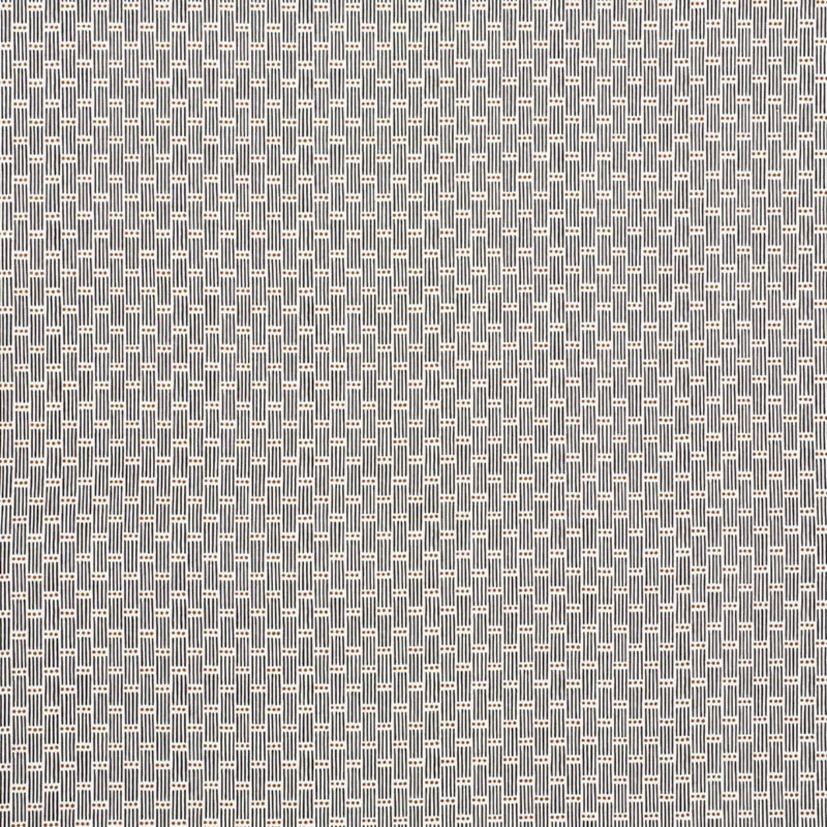 Schumacher 177710 Dotted Stripe Carbon fabric swatch