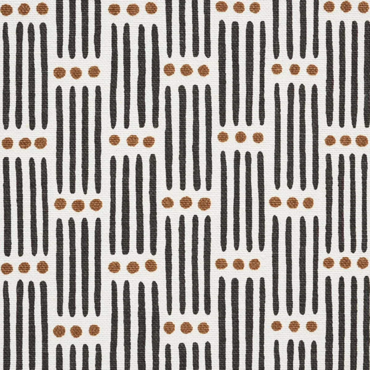 Schumacher 177710 Dotted Stripe Carbon fabric swatch