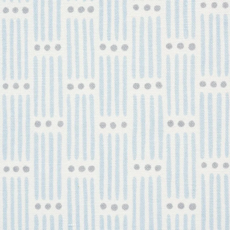 Schumacher 177711 Dotted Stripe Sky fabric swatch