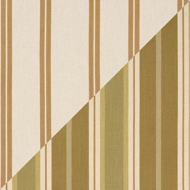 Schumacher 86881 Double Face Stripes Chartreuse fabric swatch